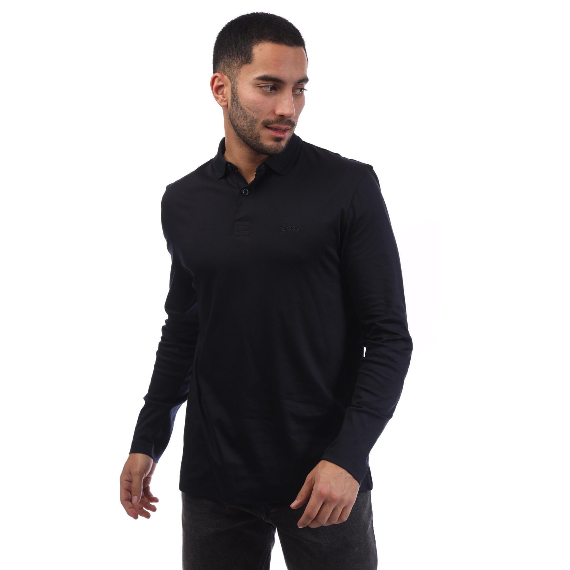 Boss Mens Pirol Long-Sleeved Polo Shirt