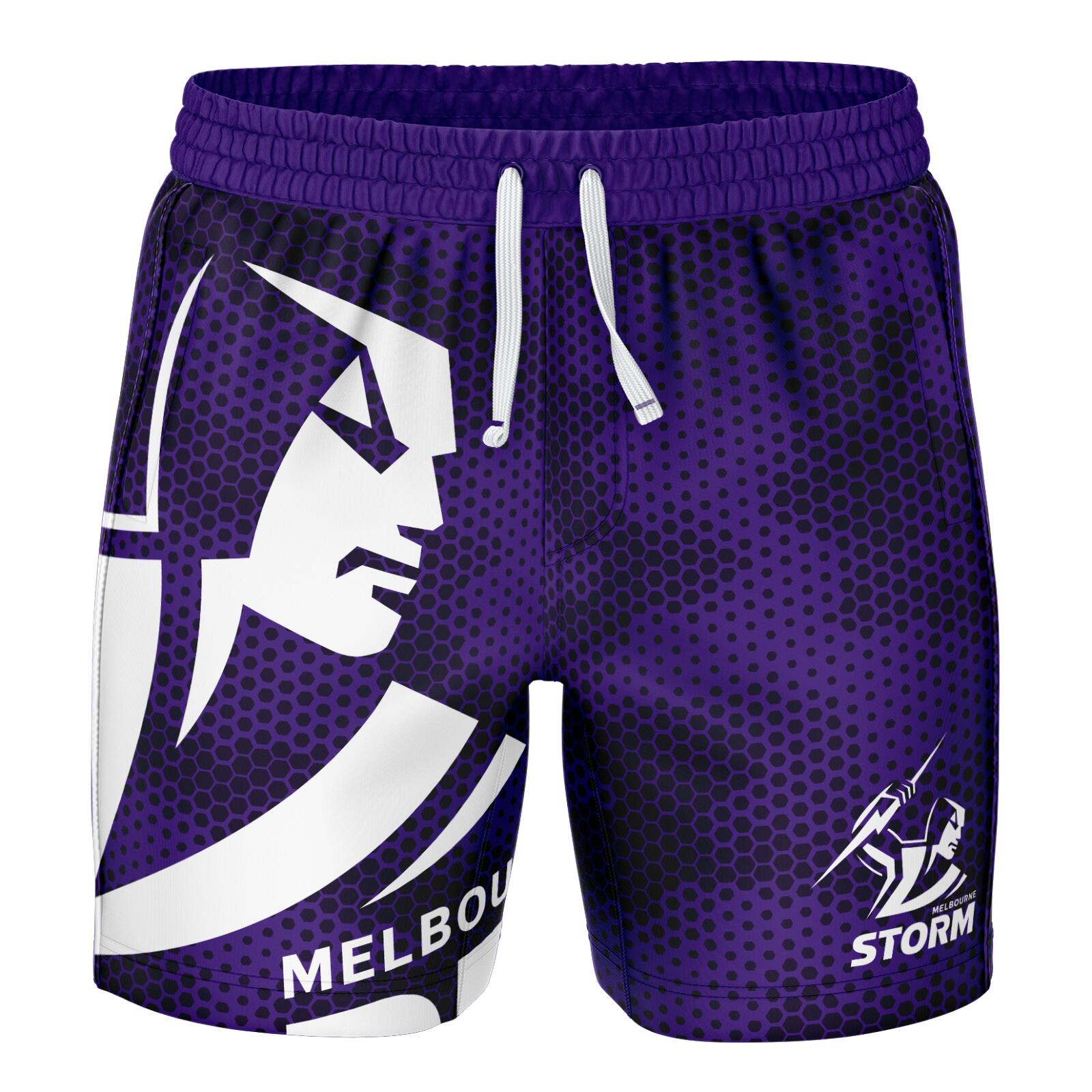 NRL 'Big Shot' Volley Shorts - Melbourne Storm - Swim - Adult