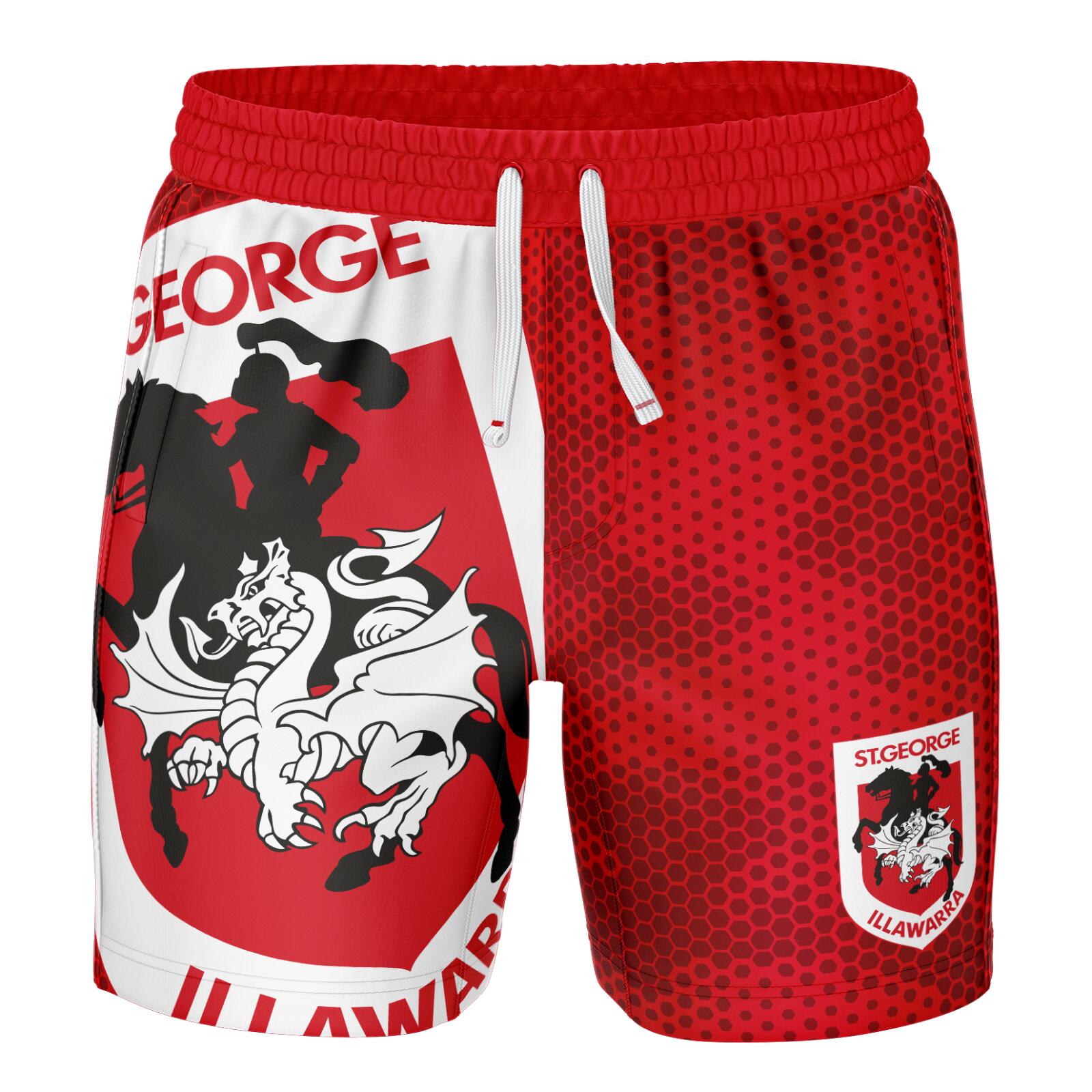 NRL 'Big Shot' Volley Shorts - St George Illawarra Dragons - Swim - Adult