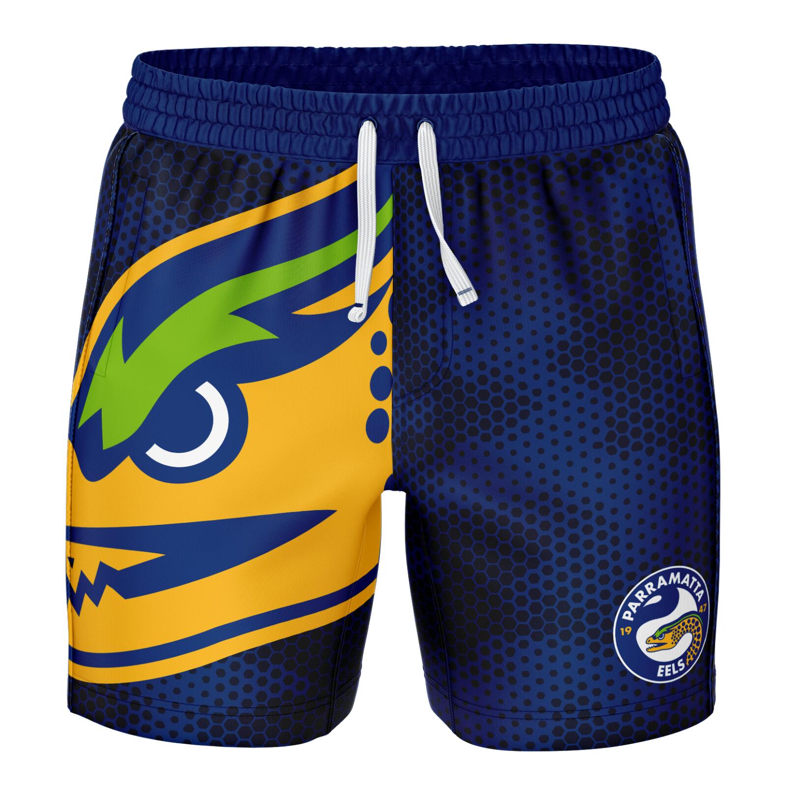 NRL 'Big Shot' Volley Shorts - Parramatta Eels - Swim - Adult