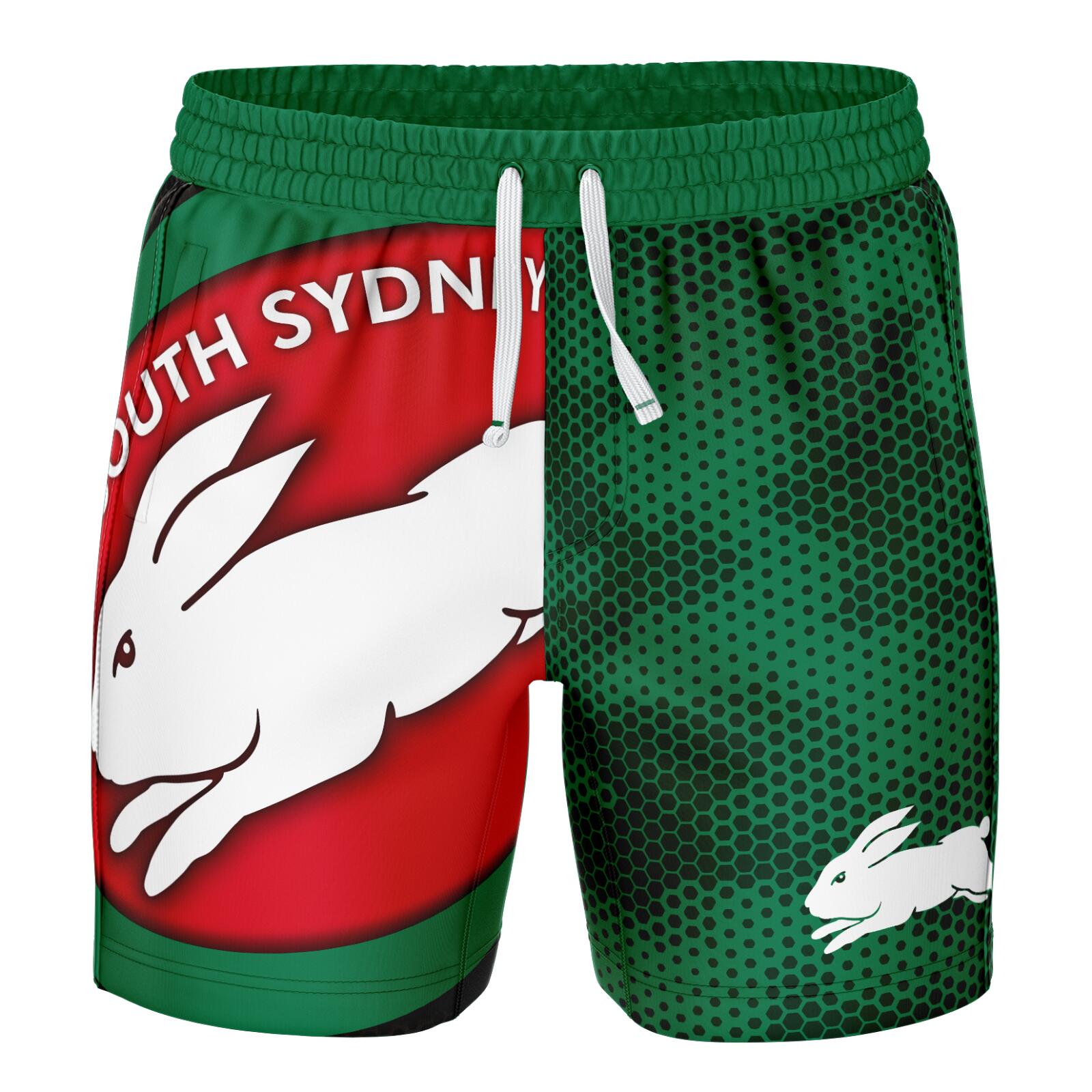 NRL 'Big Shot' Volley Shorts - South Sydney Rabbitohs - Swim - Adult
