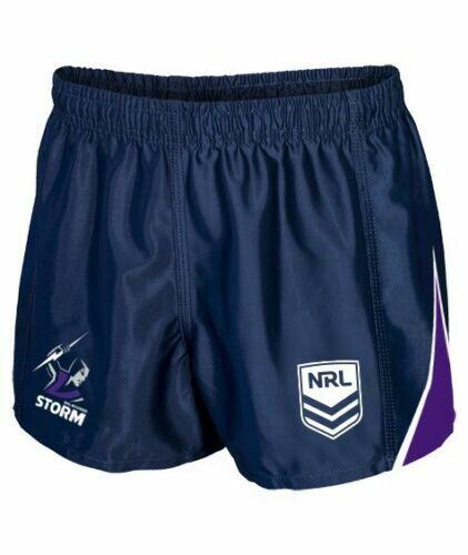 NRL Supporter Footy Shorts - Melbourne Storm - Kids Youth Adults