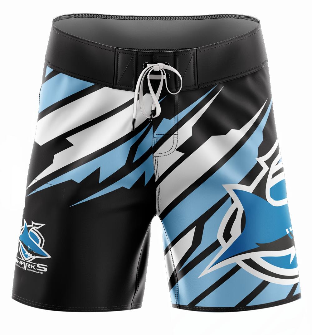 NRL 'Ignition' Board Shorts - Cronulla Sharks - Swim - Adult