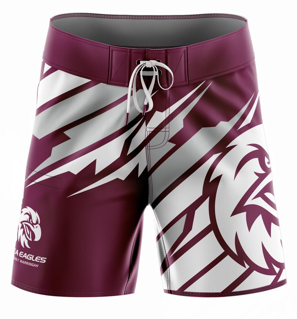 NRL 'Ignition' Board Shorts - Manly Sea Eagles - Swim - Adult