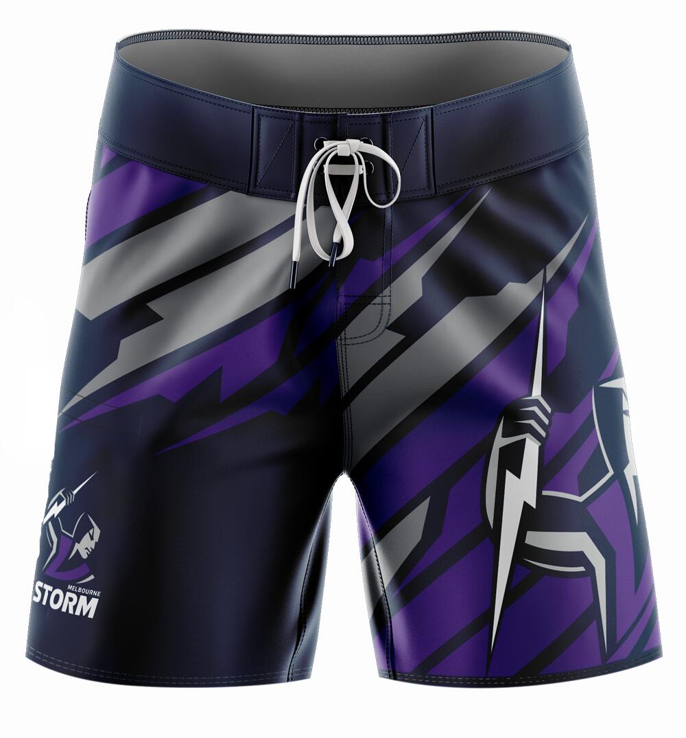 NRL 'Ignition' Board Shorts - Melbourne Storm - Swim - Adult