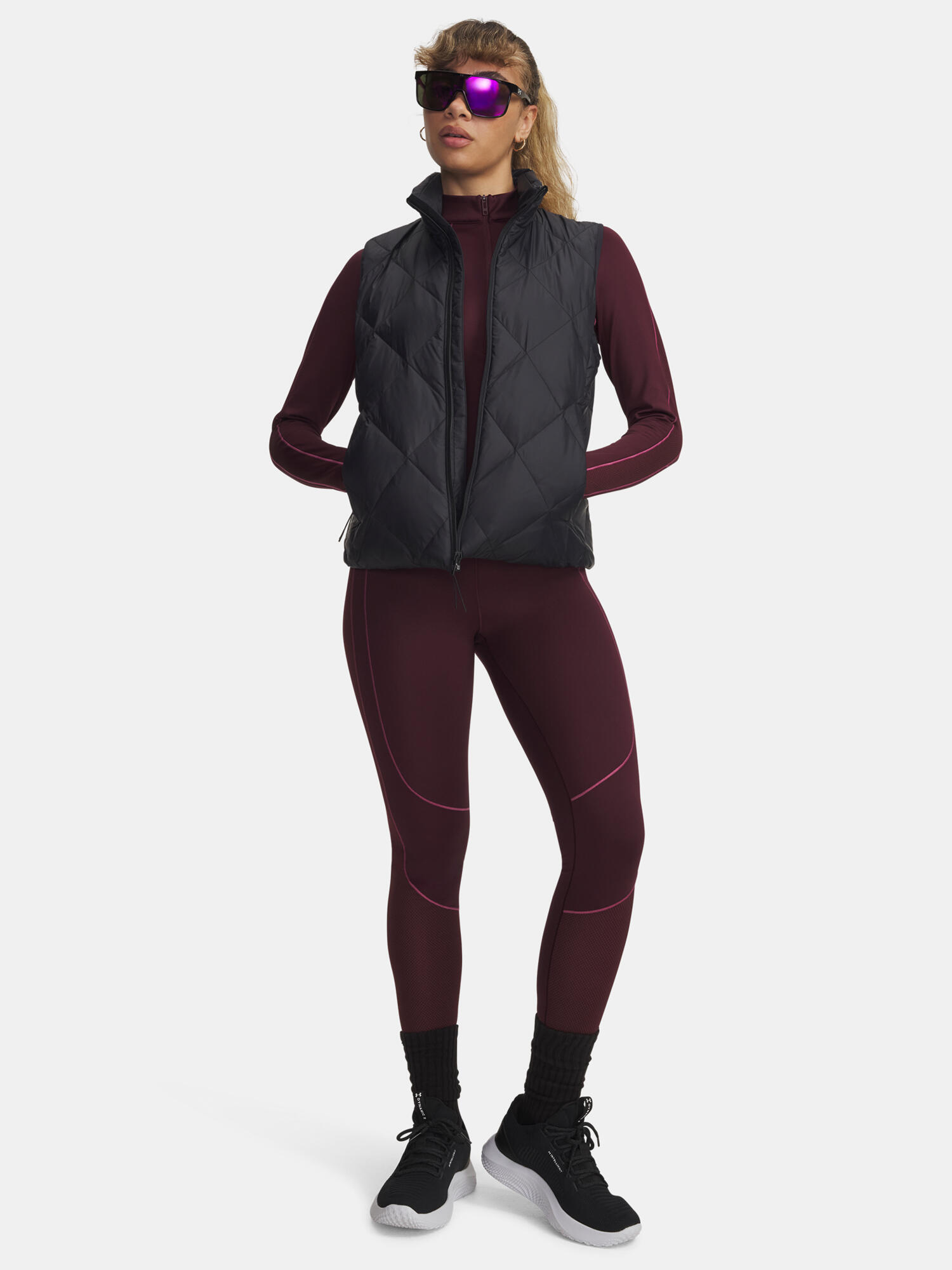 Pantacollant Struttura Donna Under Armour Marrone Scuro 4/4