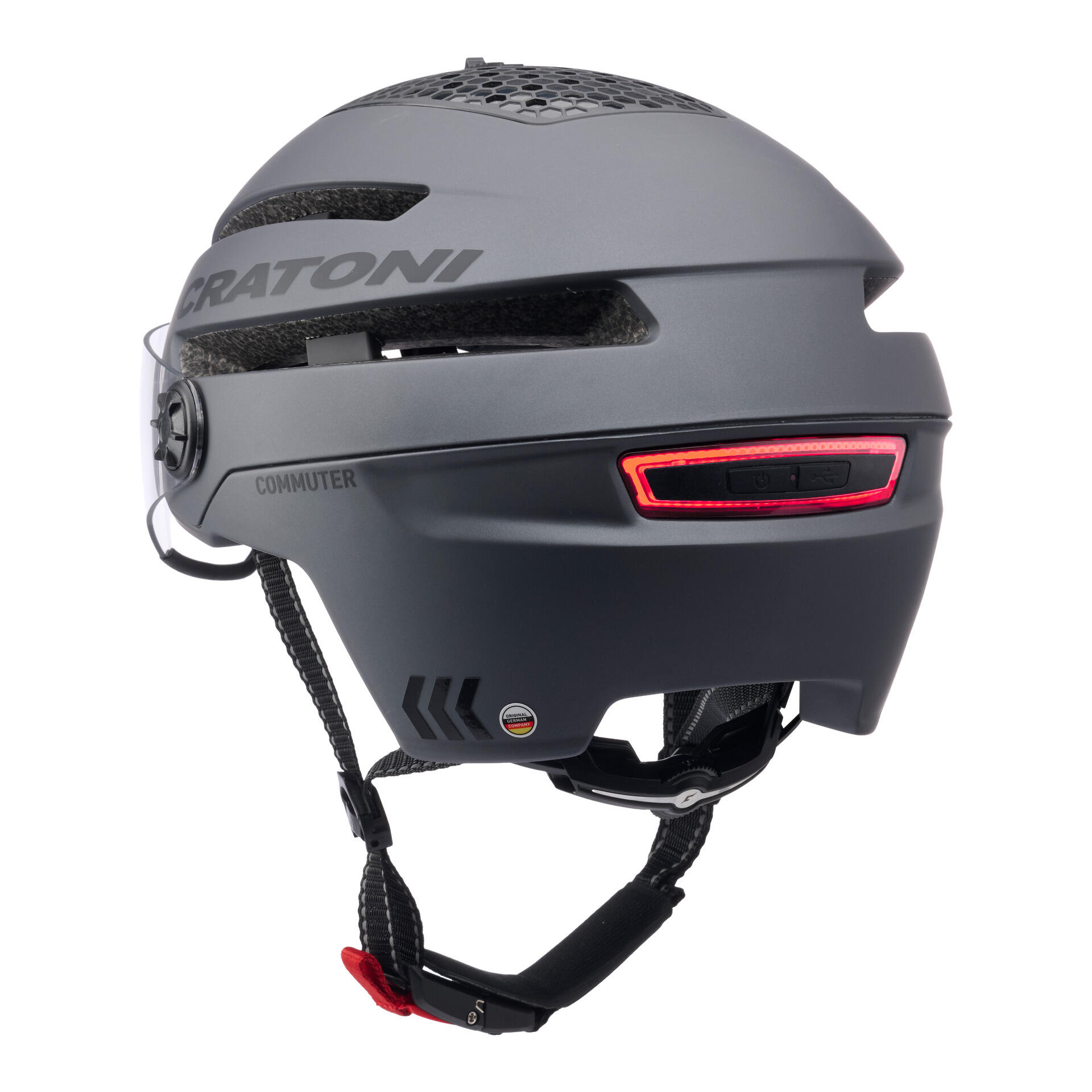 Ebike - Fahrradhelm Commuter, dunkelgrau 3/4