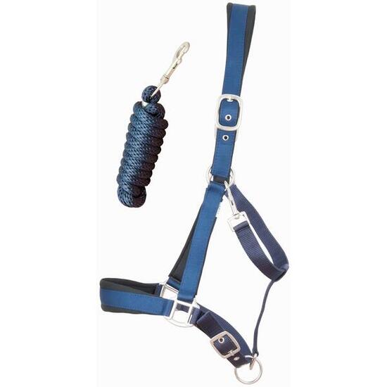 Satin Pferdehalfter mit rundem Führstrick T de T