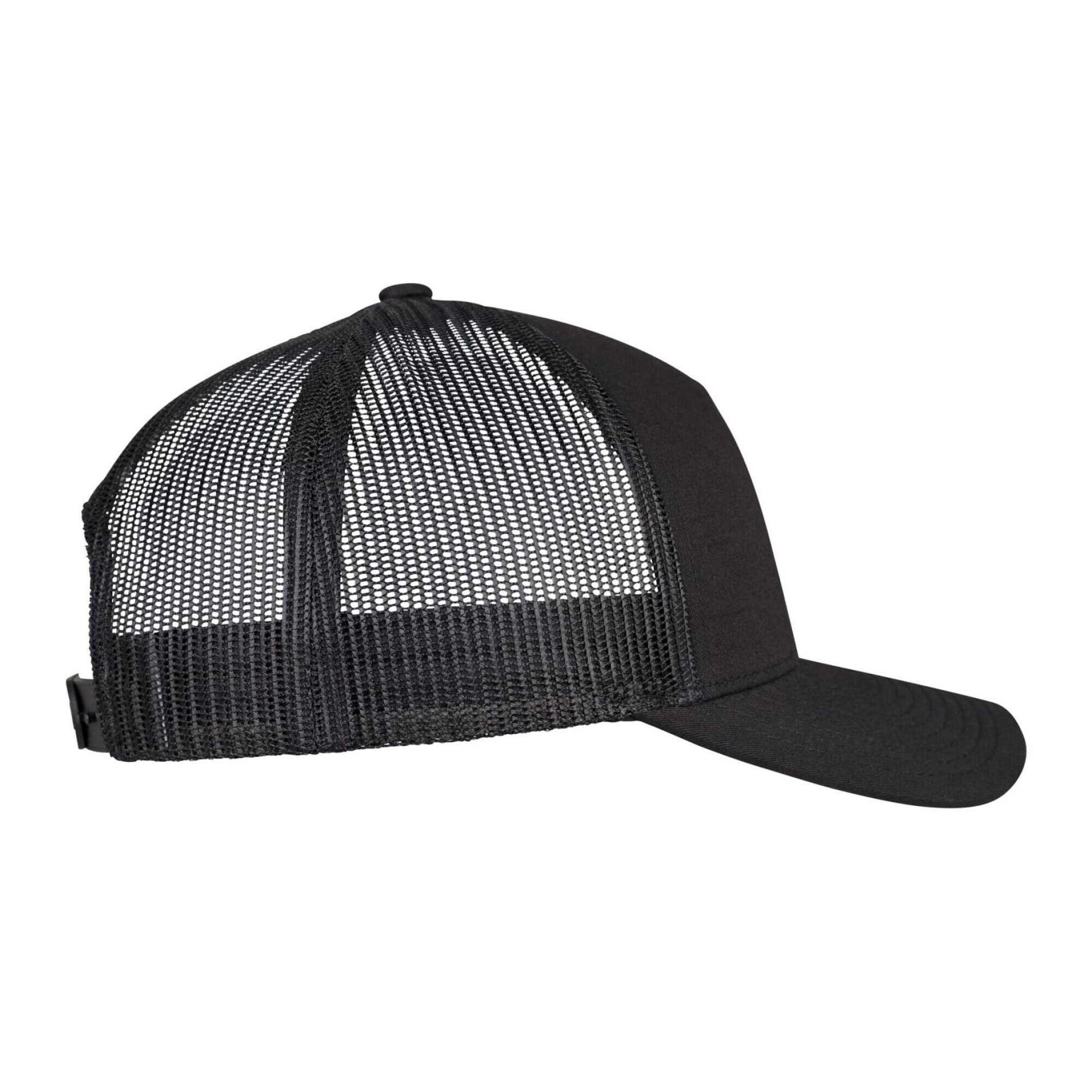 Trucker Cap für HerrenDamen Unisex, 5 Segmente Damen und Herren Schwarz 3/4