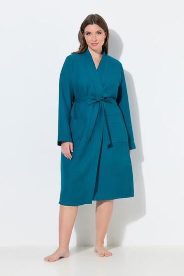 Femme Peignoir col châle ceinture à nouer