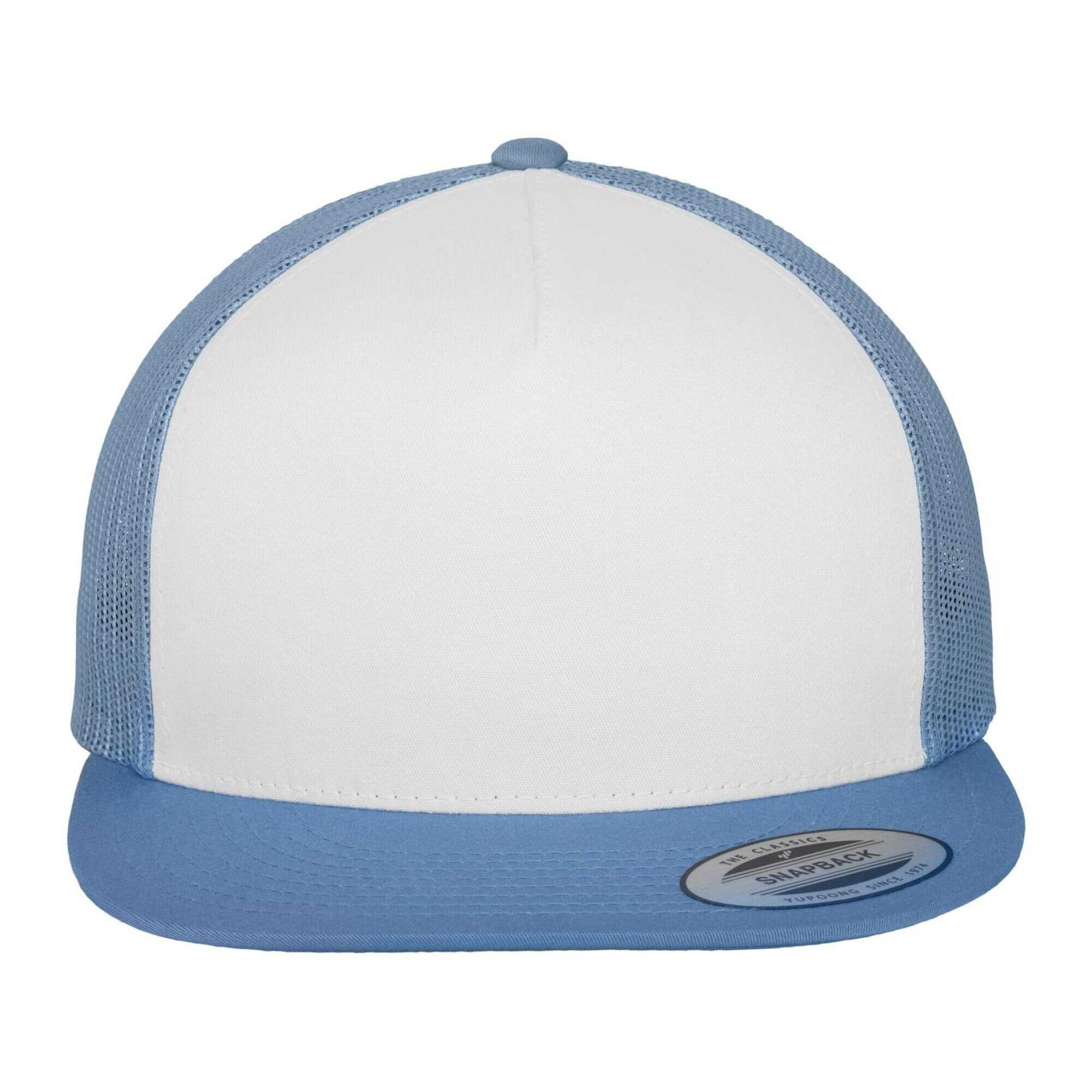 Classic Cappellino Da Camionista Semplice Adulto Unisex Flexfit Blu Bianco 4/4