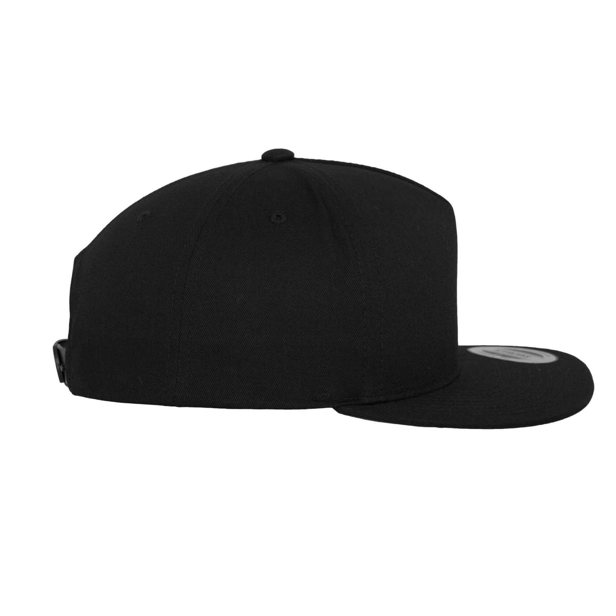 Kappe, Snapback, Baumwolltwill Damen und Herren Schwarz 3/4