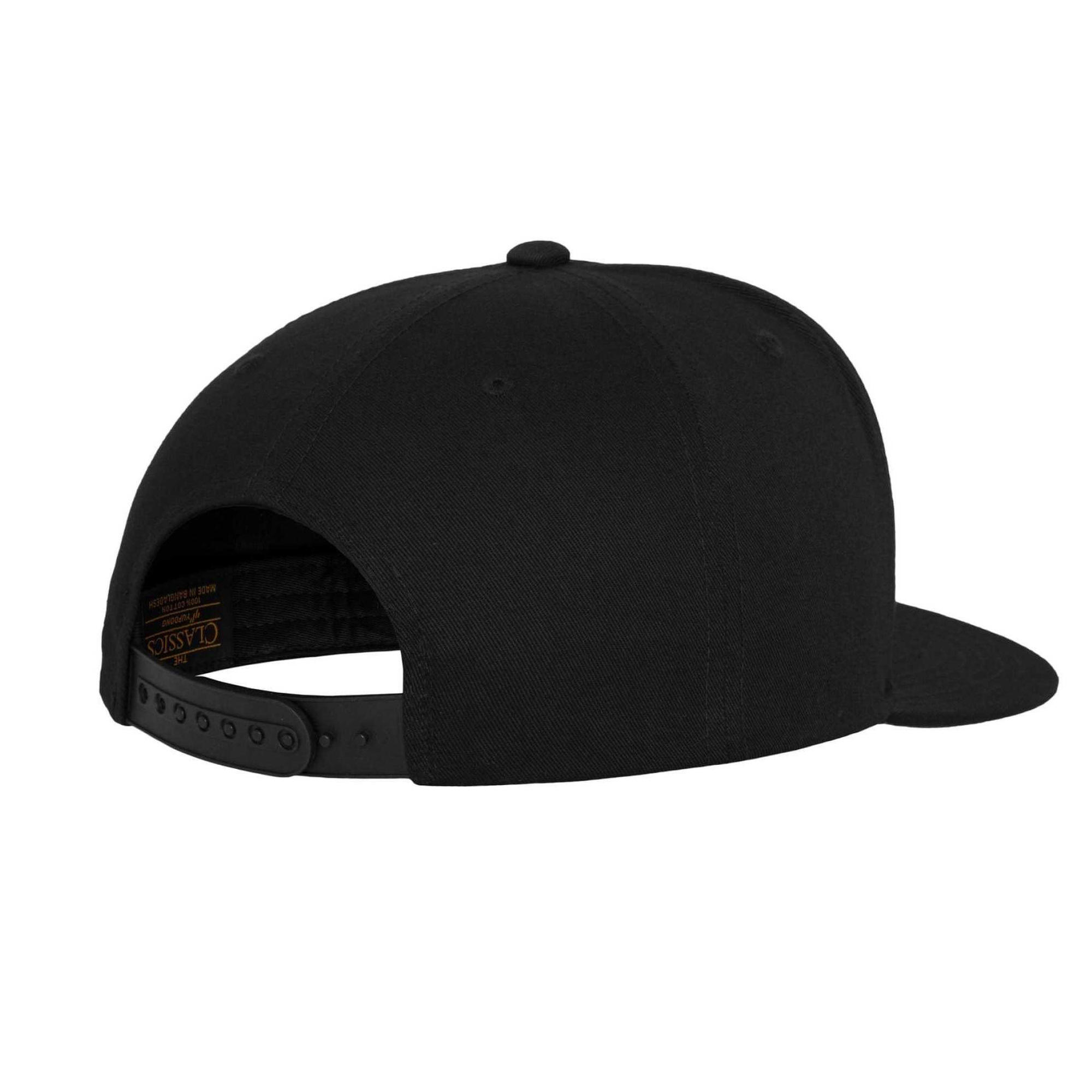Kappe, Snapback, Baumwolltwill Damen und Herren Schwarz 2/4