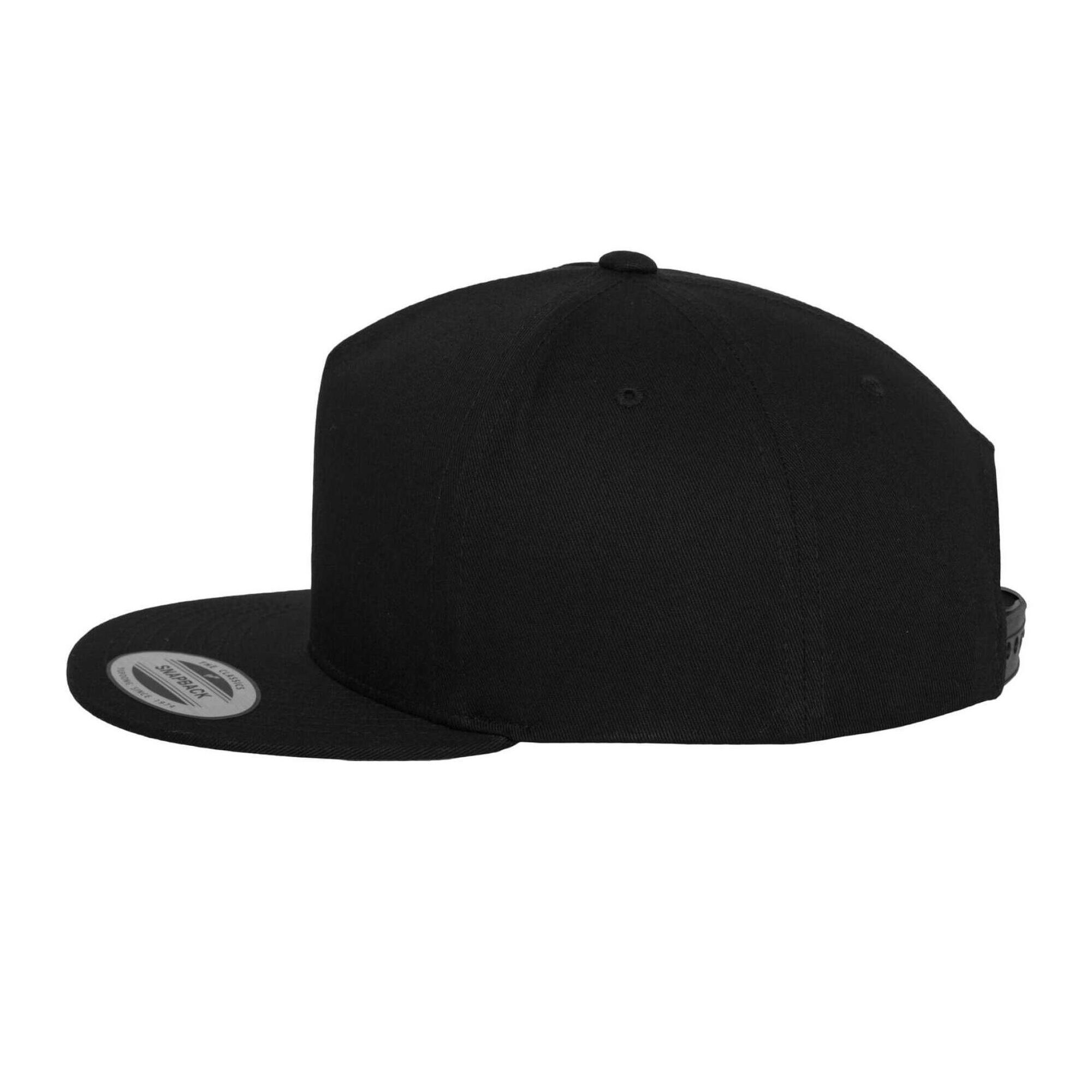 Kappe, Snapback, Baumwolltwill Damen und Herren Schwarz 4/4