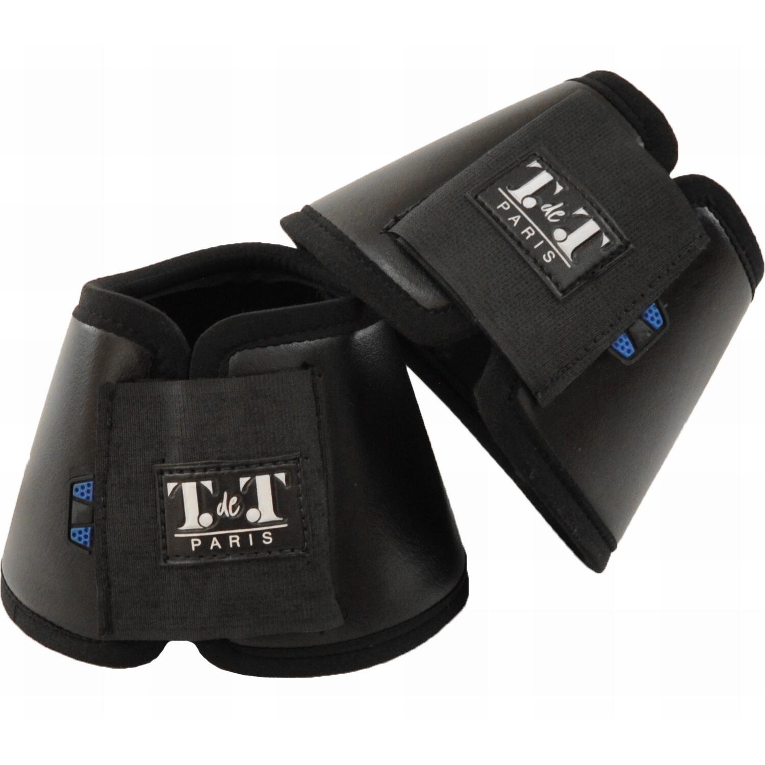Open neoprene synthetic leather bell boots for horses T de T 1/1