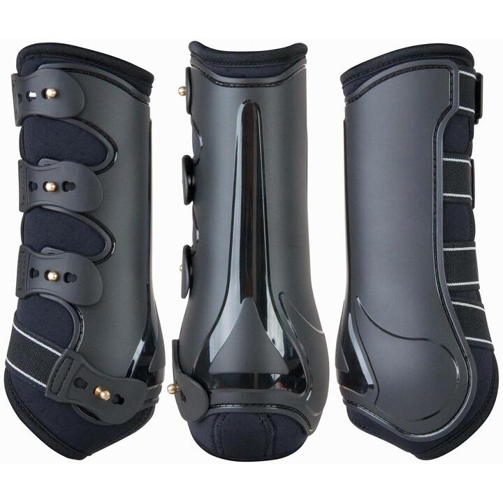 Lot De 4 Guêtres De Dressage Centaur – Noir – Taille Cheval – Protection Tendineux