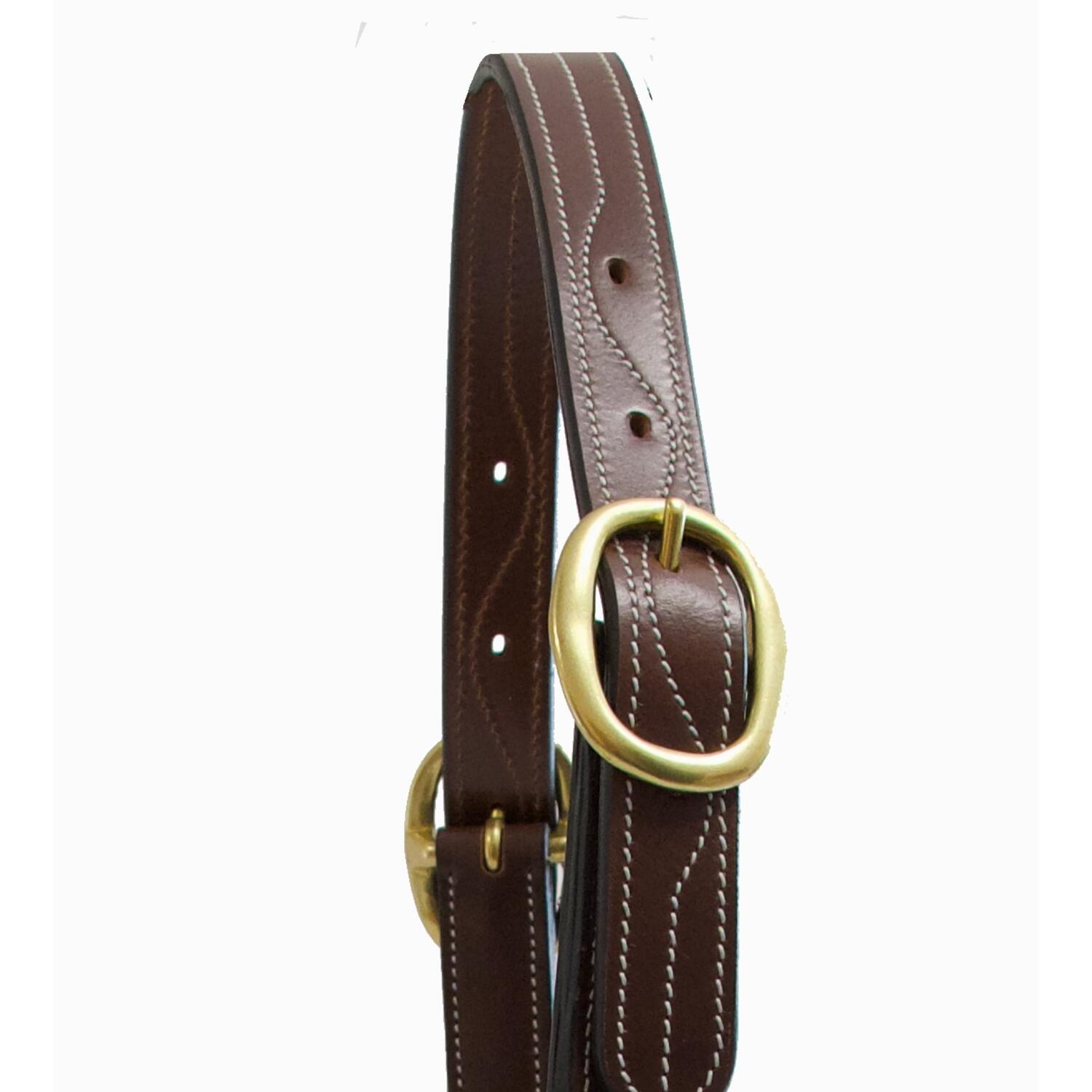 Cabestro de cuero para caballos T de T Trippled Stiched 2/5