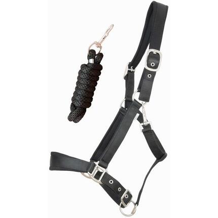 Satin Pferdehalfter mit rundem Führstrick T de T