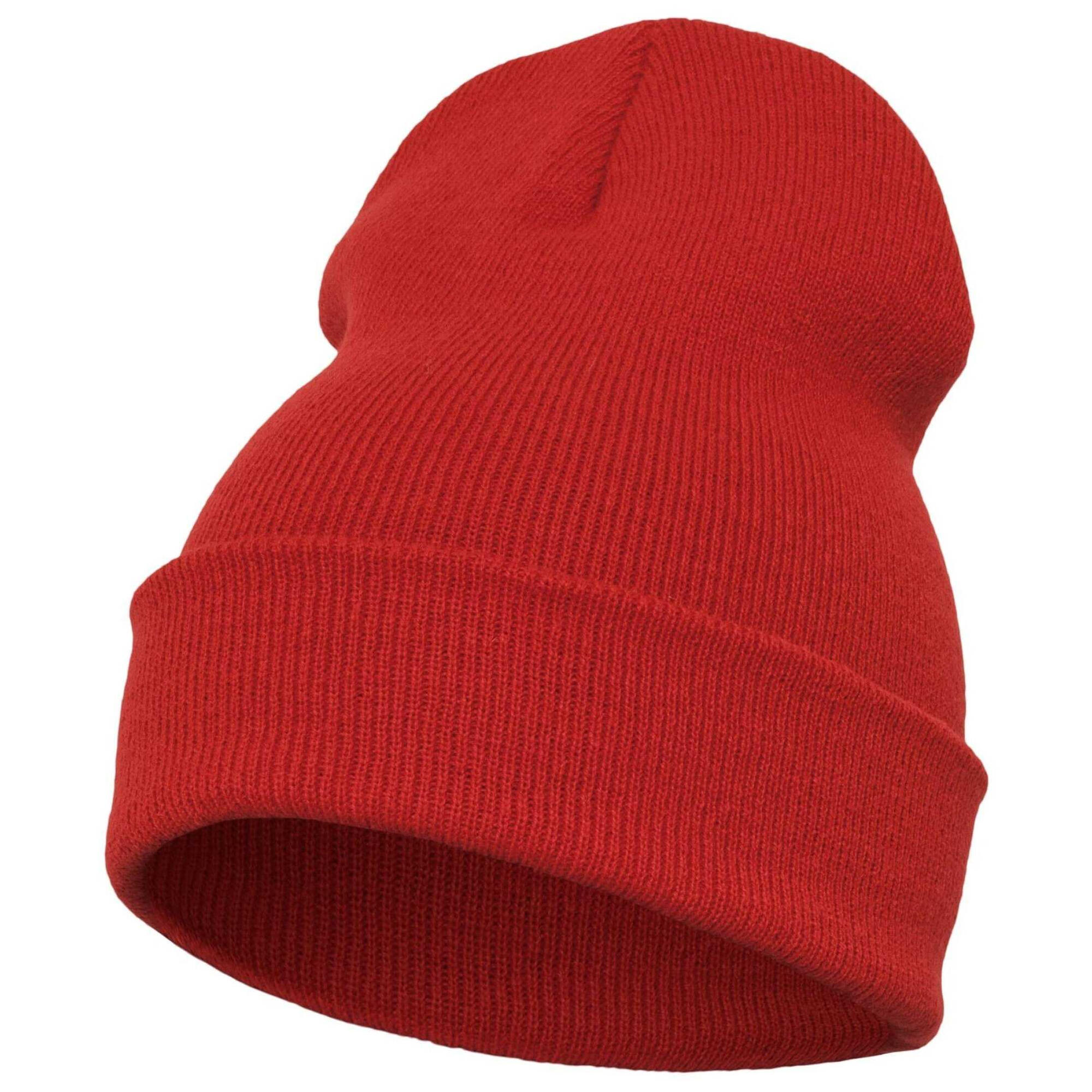 Mütze für HerrenDamen Unisex, Mit Bündchen, Jerseyware Damen und Herren Rot 2/2