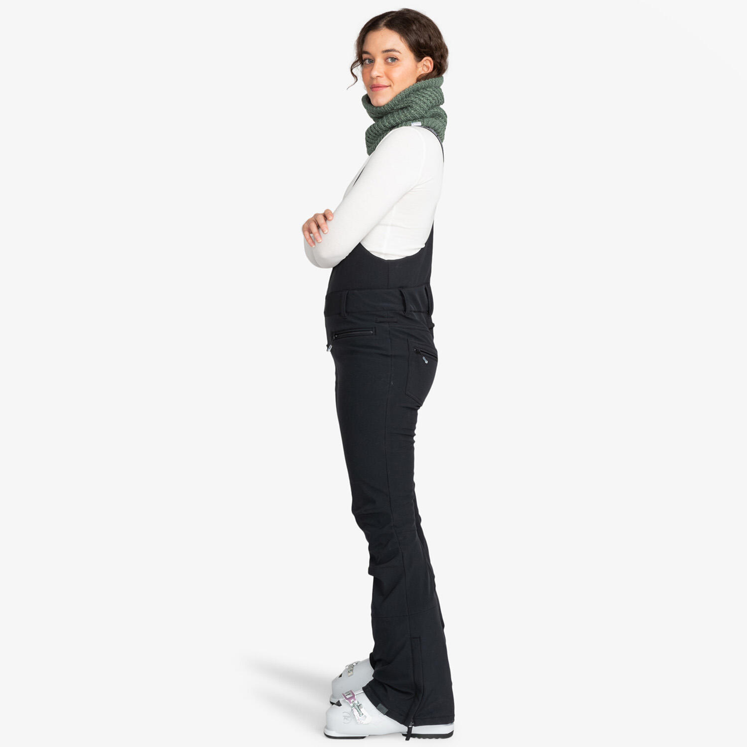 Spodnie narciarskie snowboardowe ROXY damskie ocieplane wodoodporne szelki 2/7