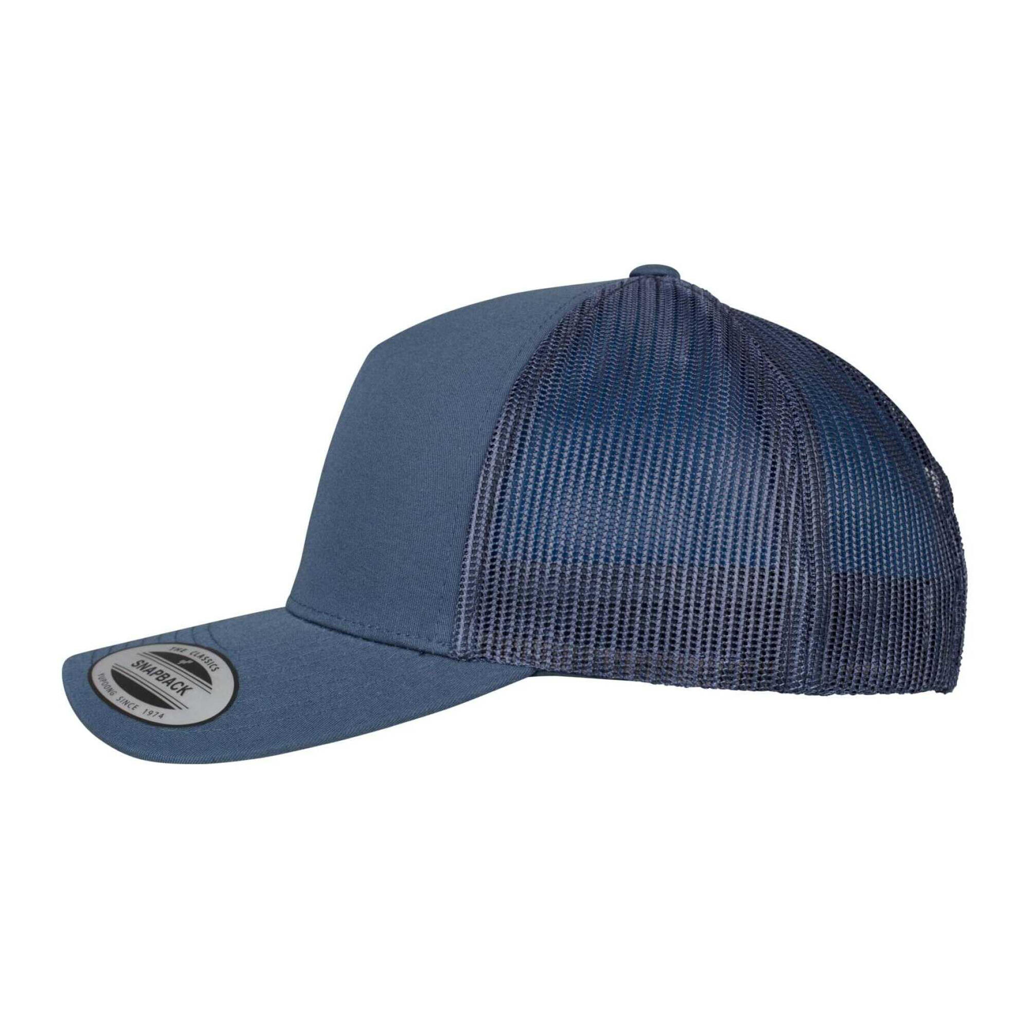 Casquette Trucker Motif/style Rétro Adulte (Bleu Marine) 3/4