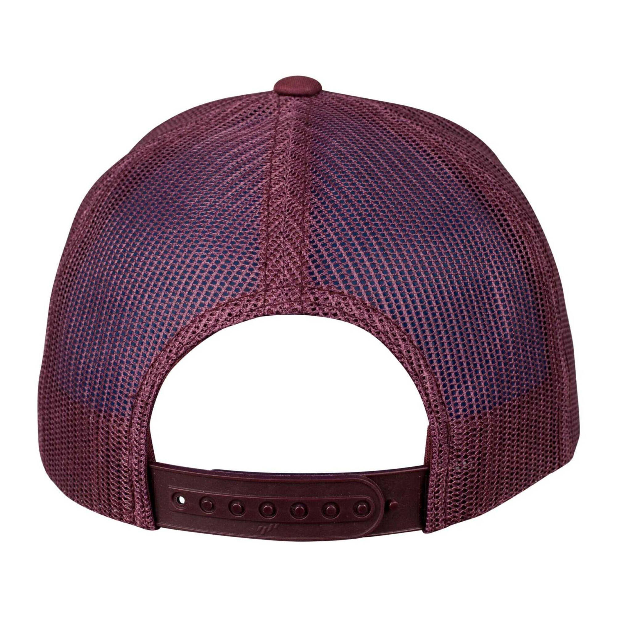 Cappellino Da Camionista Retrò Blocchi Di Colore Adulto Unisex Flexfit Marrone 2/4