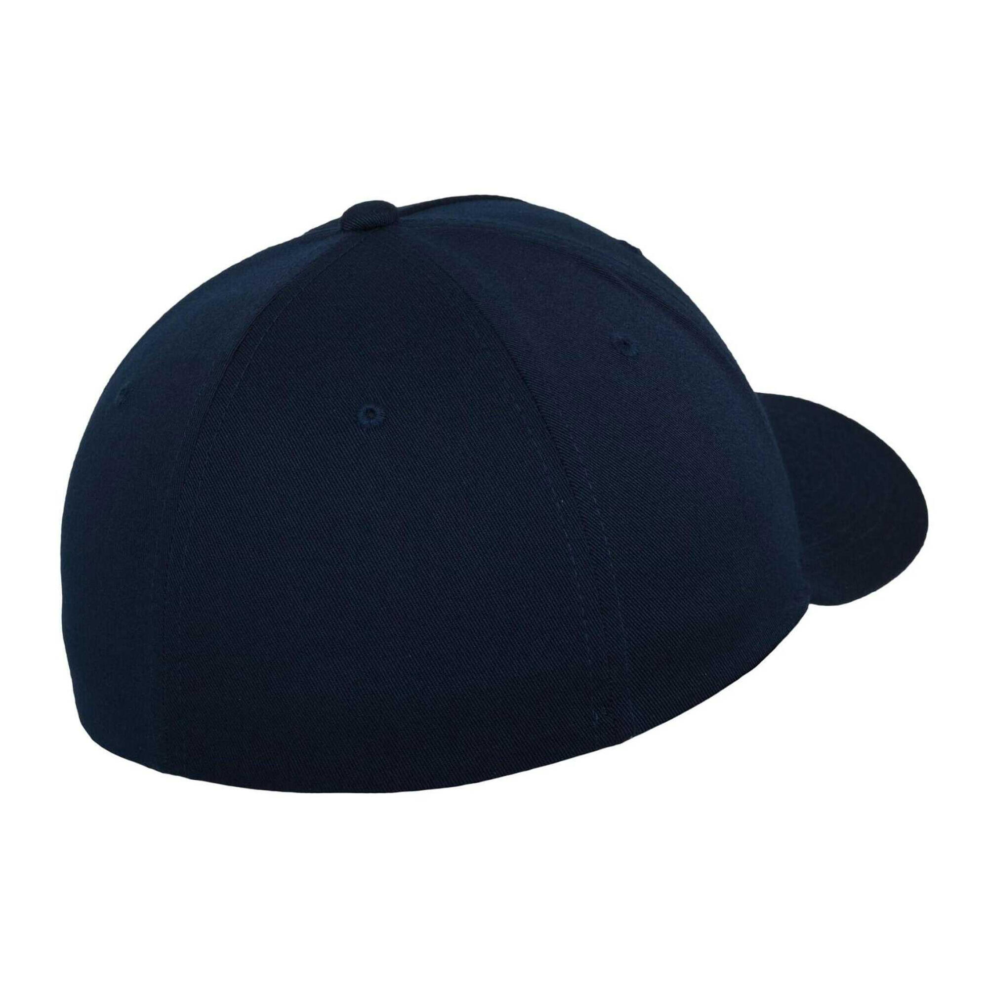 Cappellino Da Baseball 5 Pannelli Flexfit Blu Navy 2/4