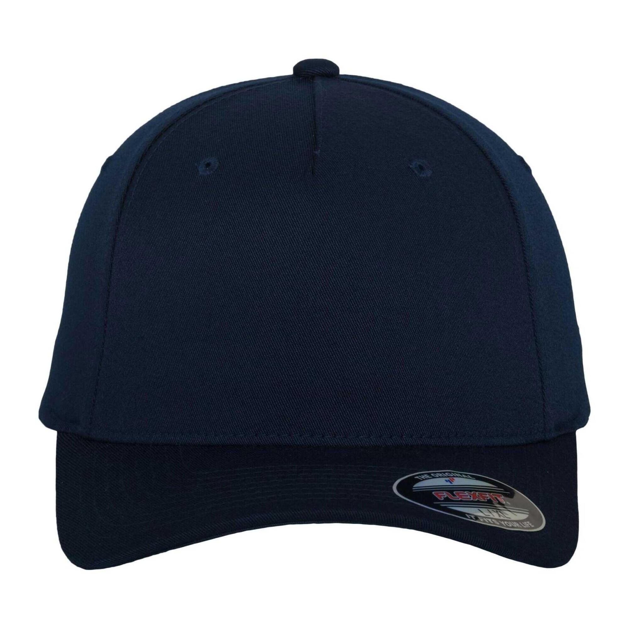 Cappellino Da Baseball 5 Pannelli Flexfit Blu Navy 4/4