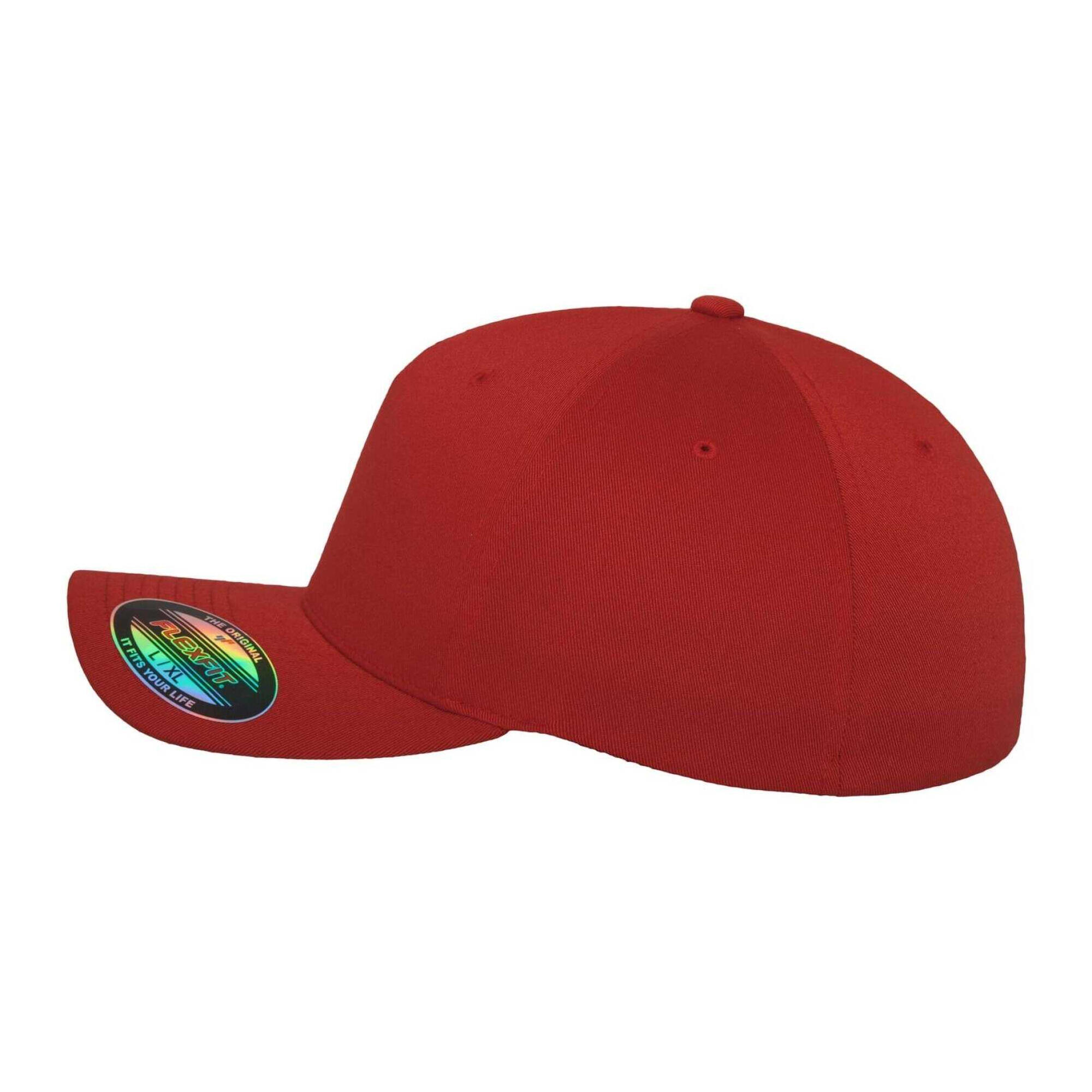 BaseballMütze Damen und Herren Rot 3/4