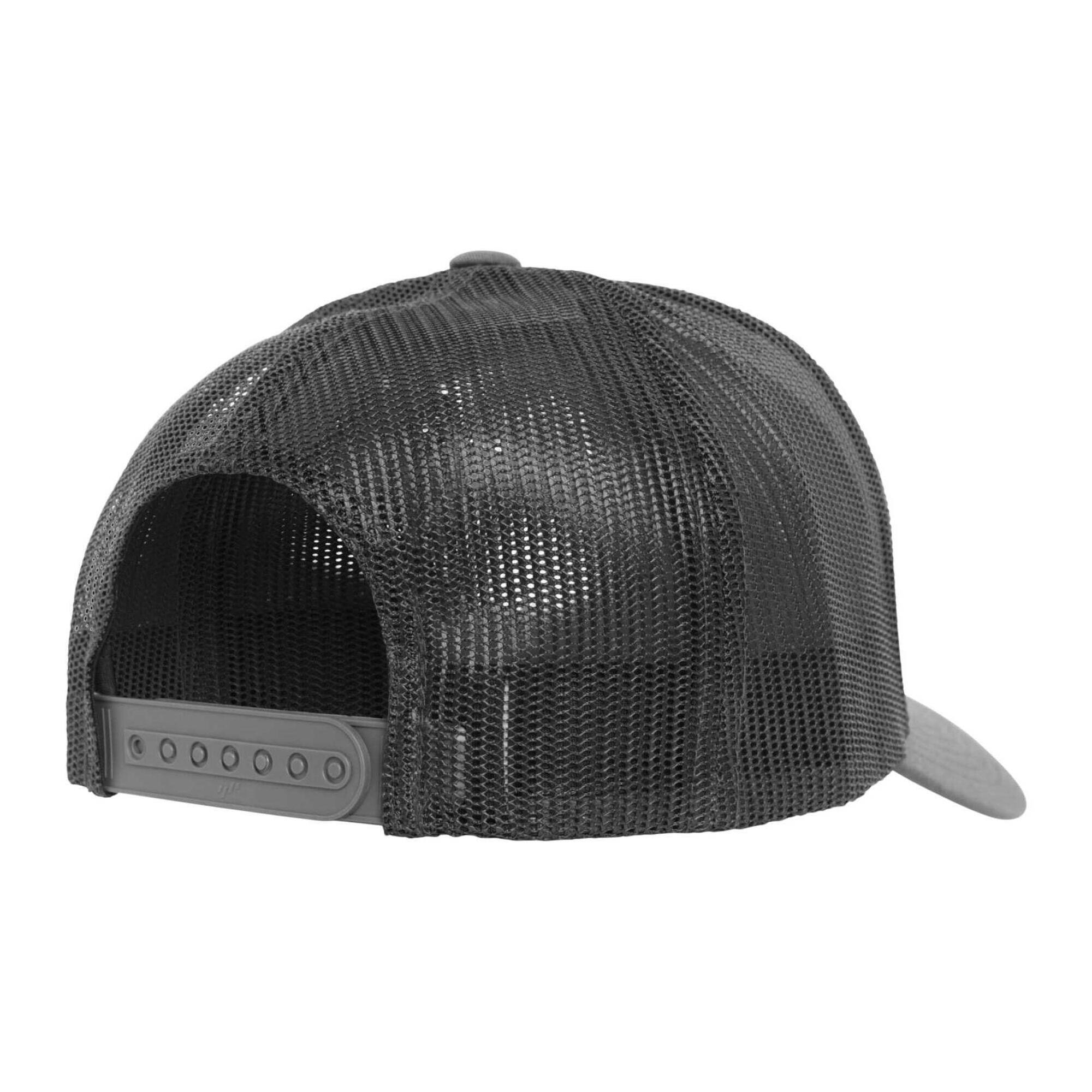 Cappellino Da Camionista Retrò Blocchi Di Colore Adulto Unisex Flexfit Grigio 2/3