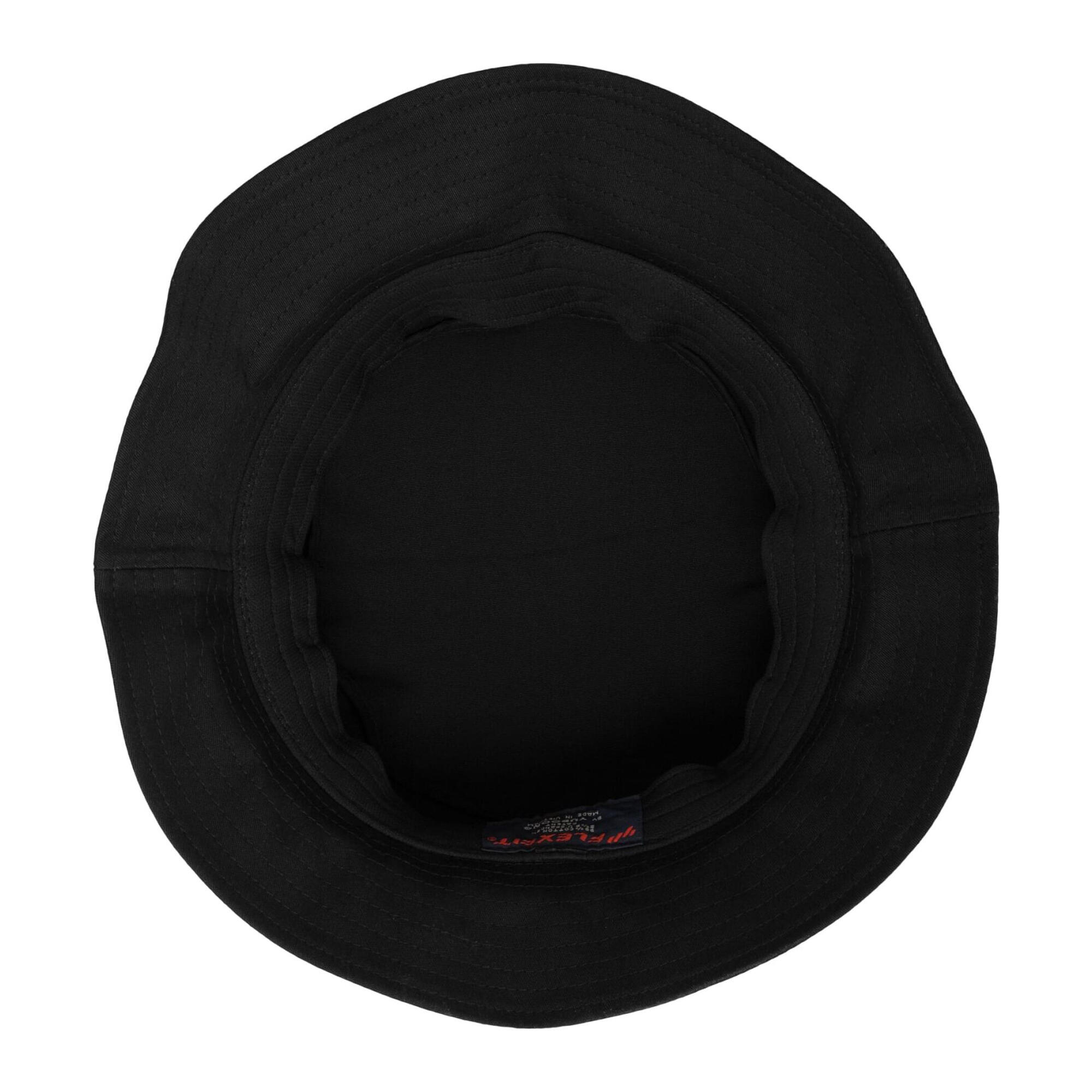 Unisex Adult Cotton Twill Bucket Hat (Black) 2/3