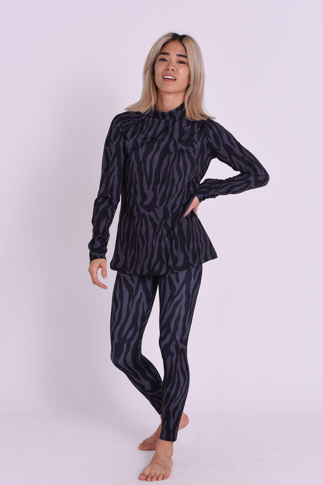 Dames Ski Functioneel Shirt Thermisch Black Tiger 3/6