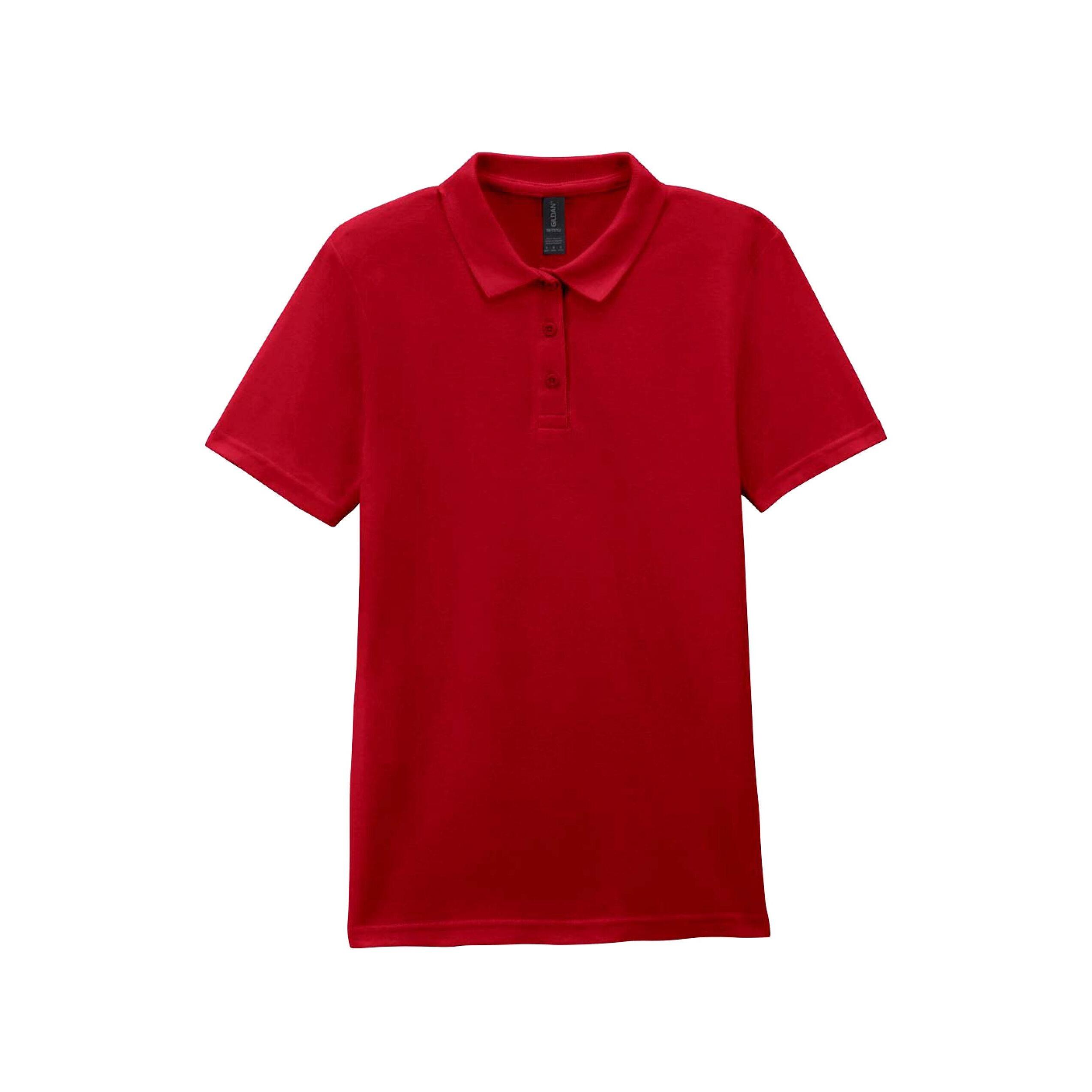 Polo A Manica Corta Donna Gildan Softstyle Rosso Ciliegio 2/2