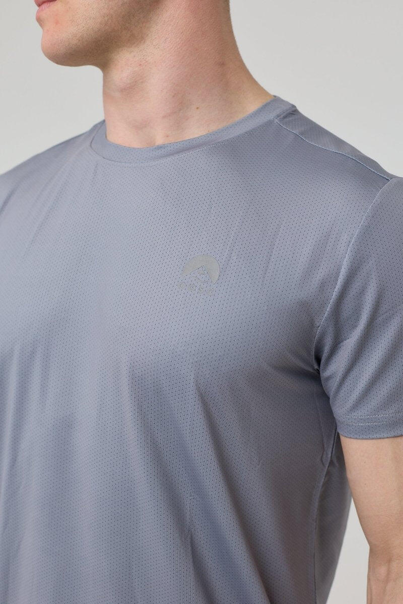 Heren Fitness Sport T-Shirt Elite Grijs 3/5