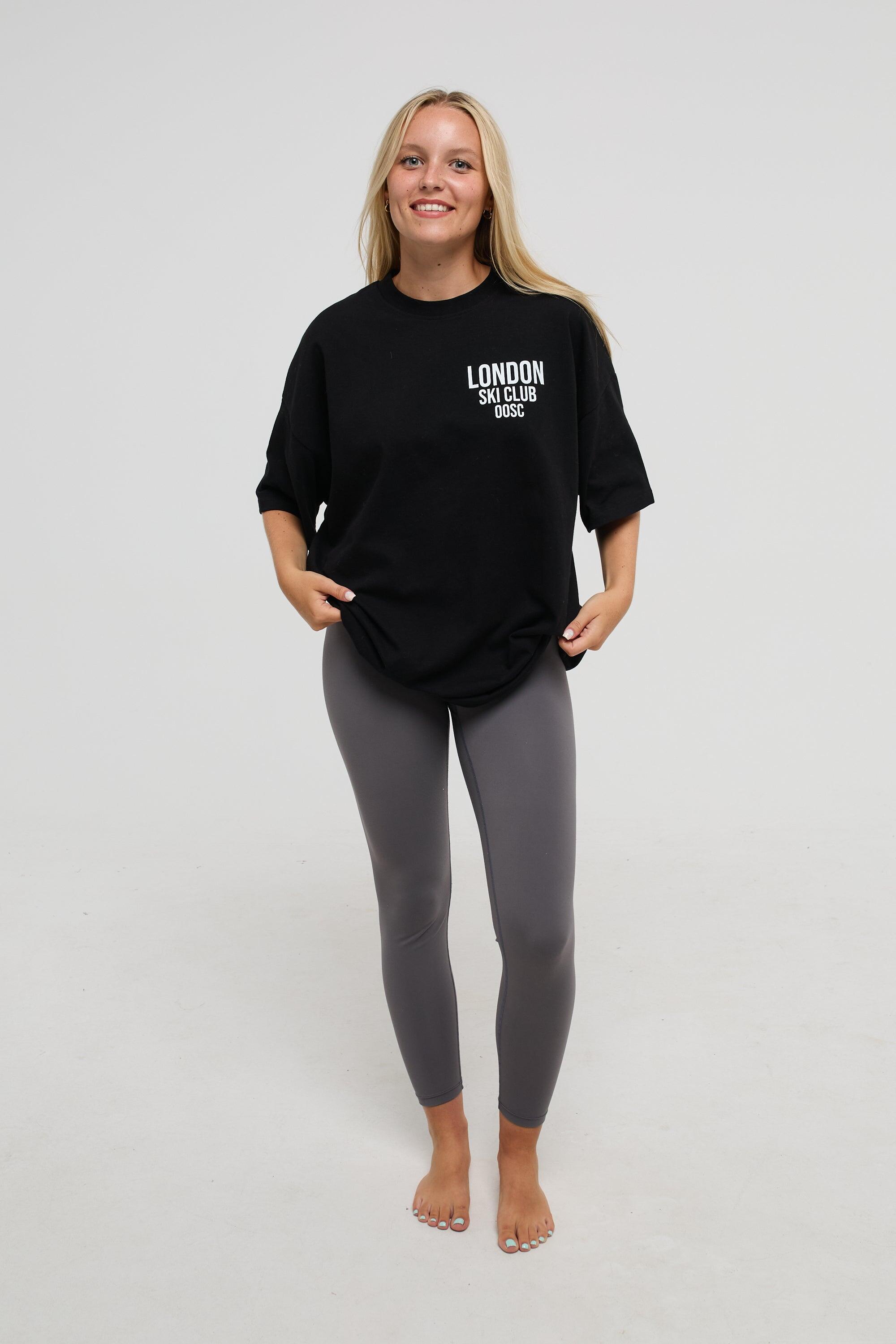 Maglietta oversize London Ski Club - Nero 5/6