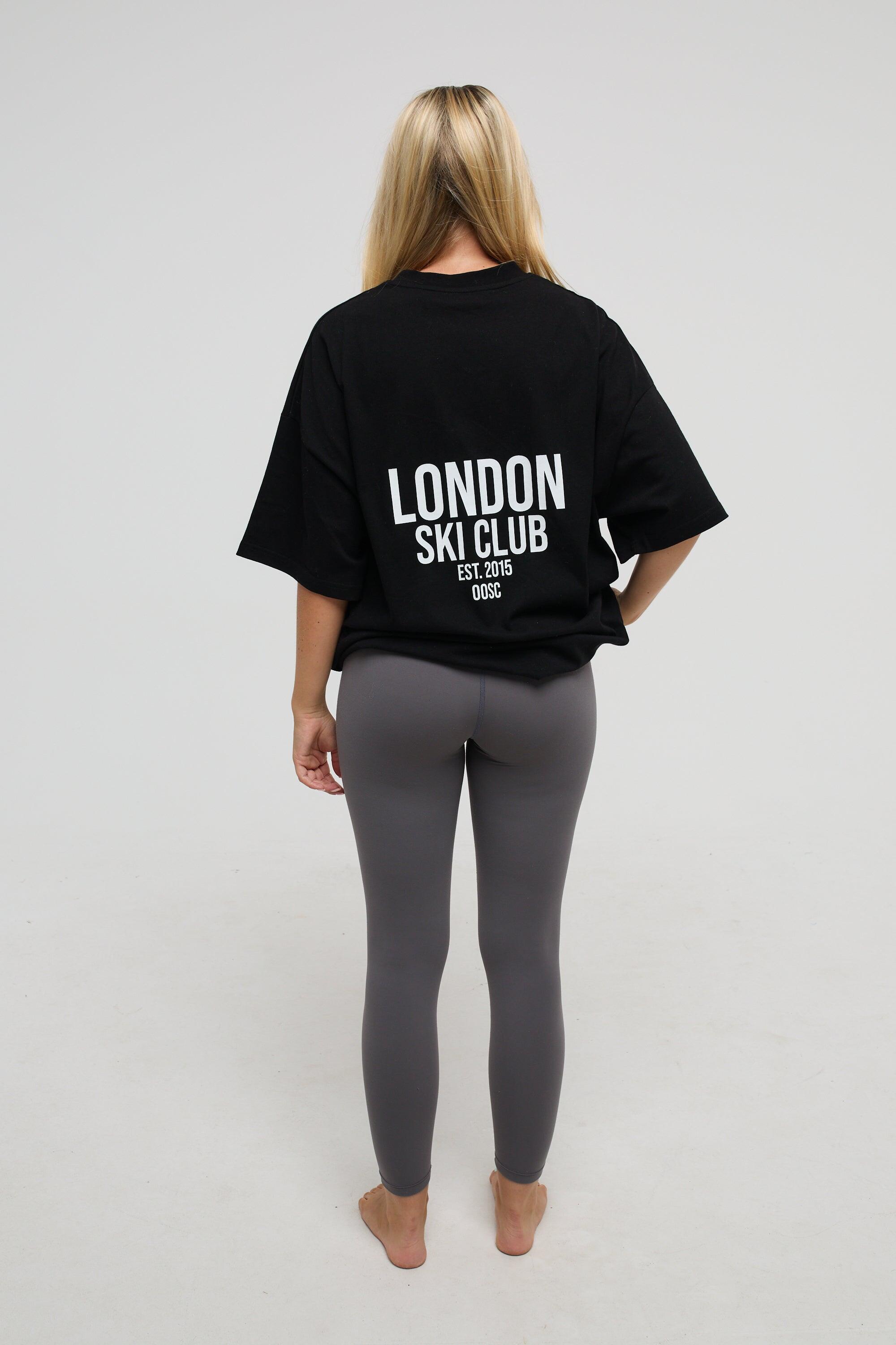 Maglietta oversize London Ski Club - Nero 6/6