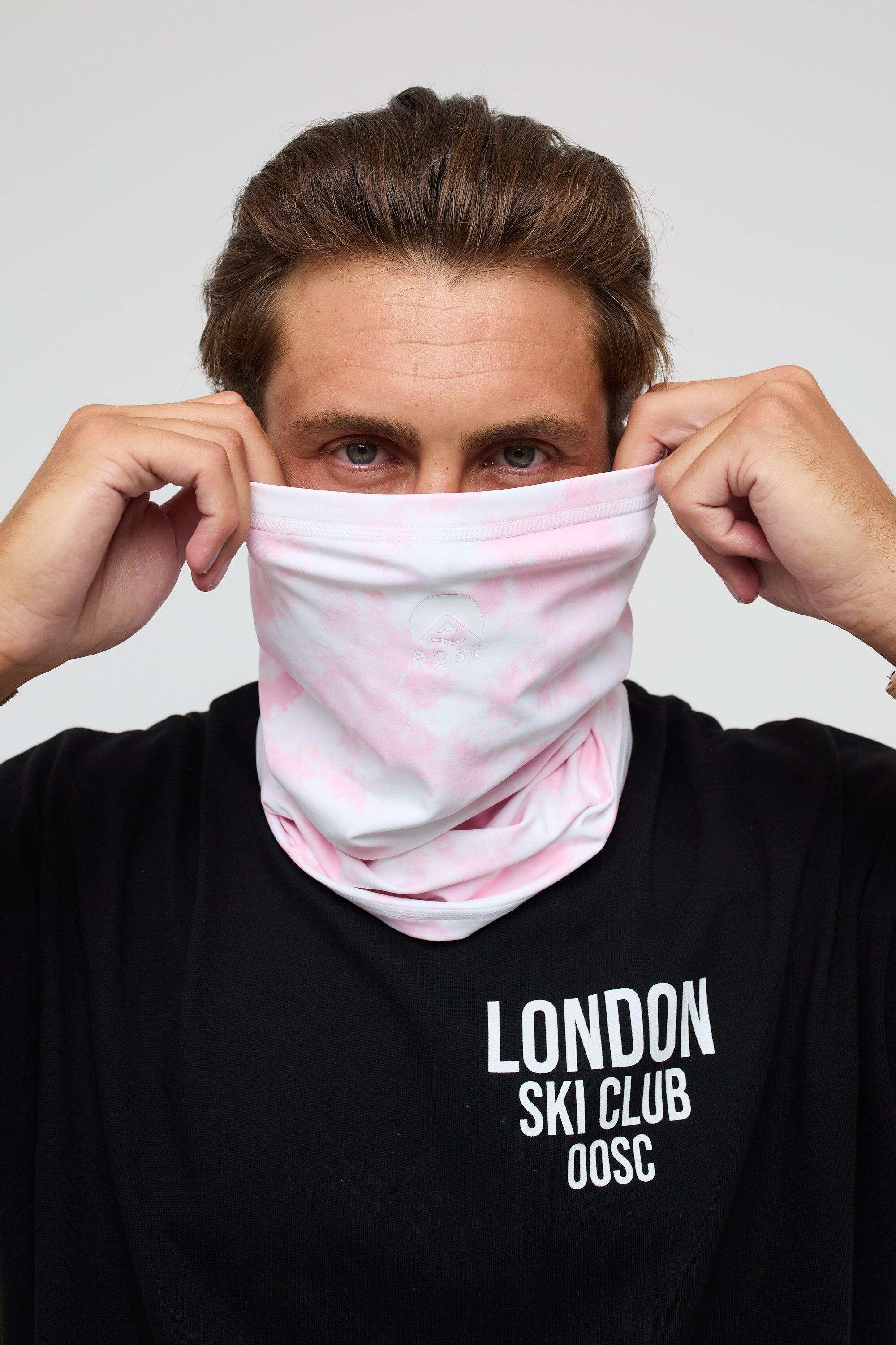 Ski Nekwarmer Pink Tie Dye 2/3