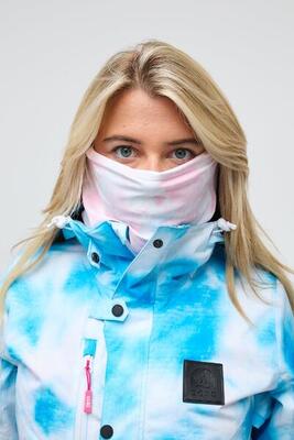Ski nekwarmer pink tie dye