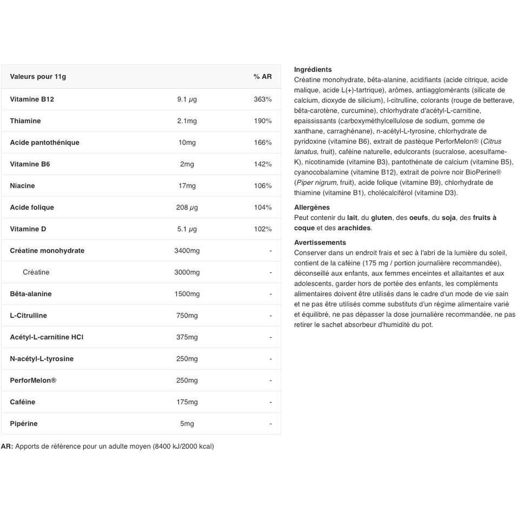 Optimum Nutrition - Pre-workout - Gold Standard Pre-workout - Punch Aux Fruits 330g - Pre-workout - 330 G - Decathlon