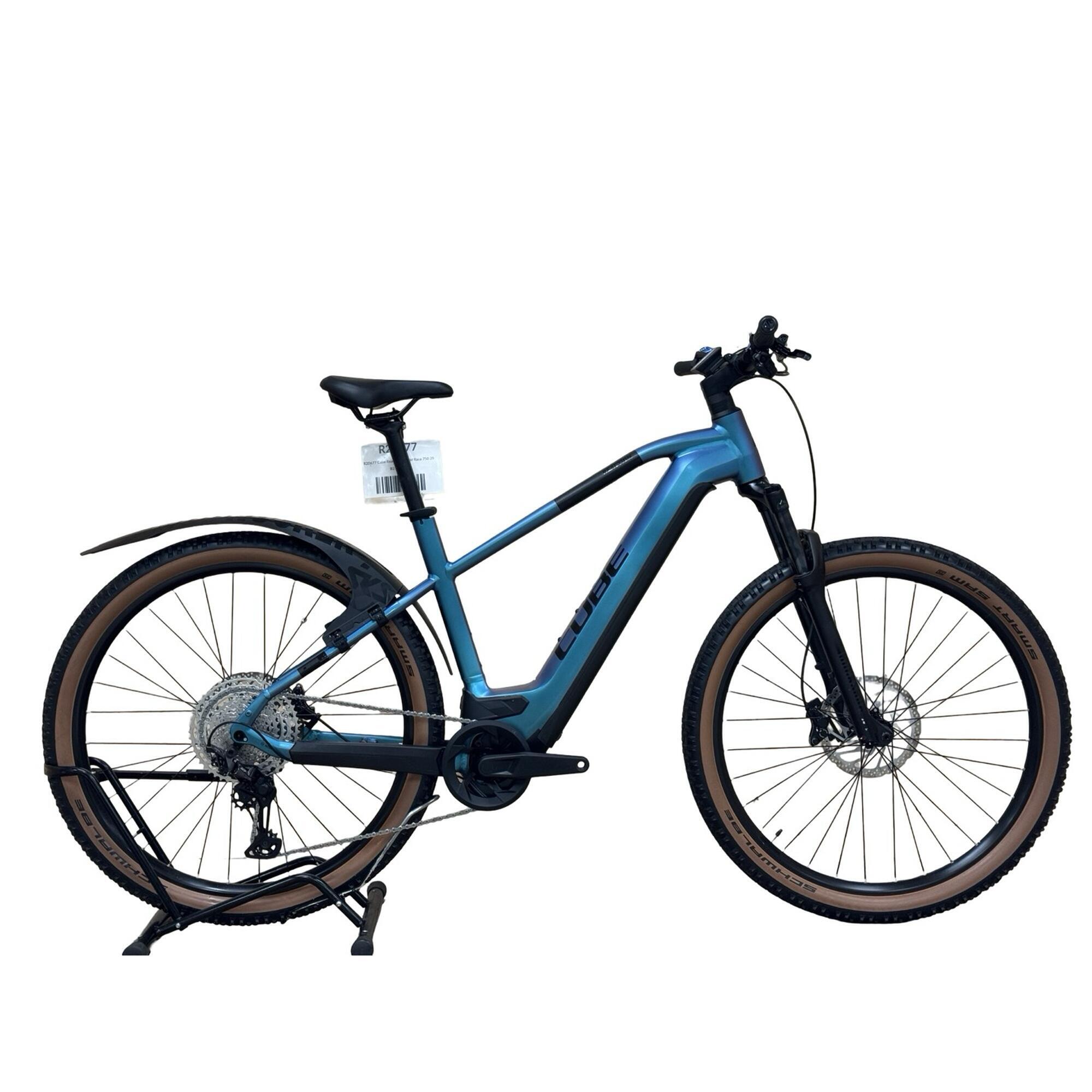 Cube - Reconditionné - Vtt Électrique Cube Reaction Hybrid Race 750 Xt - Comme Neuf - Vélo Tout Terrain - Bleu|noir - 48 Xl - Decathlon