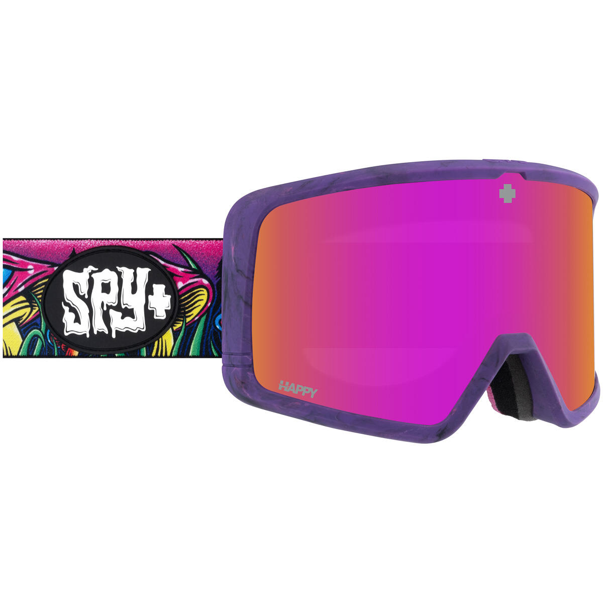 Spy - Masque De Ski Megalith Trippy Threads - Happy Ml Rose Pink Mirror - Masque De Ski - Jaune|multicolore|rose - 42 M/l - Decathlon