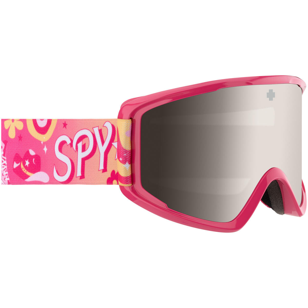 Spy - Masque De Ski Crusher Elite Jr Eco Pink Party - Bronze Silver Mirror - Masque De Ski - Gris|rose - 42 M/l - Decathlon