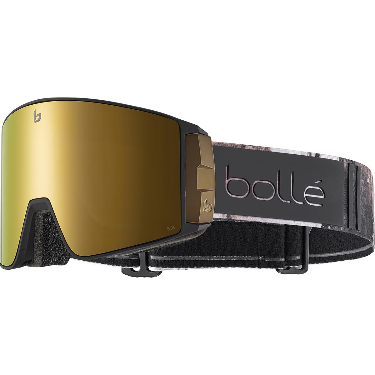Bollé - Masque De Ski Blackridge Brushstroke Matte - Gold Cat 3 - Masque De Ski - Jaune|multicolore|noir - 42 M/l - Decathlon