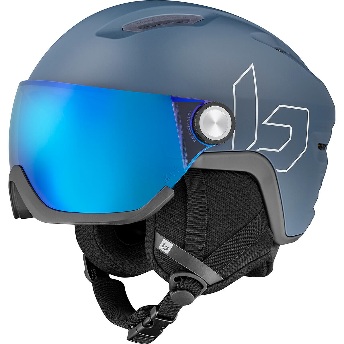Casque de ski V-ATMOS Prussian Blue Matte  - Photochromic Blue Cat 1 to 3 3/3