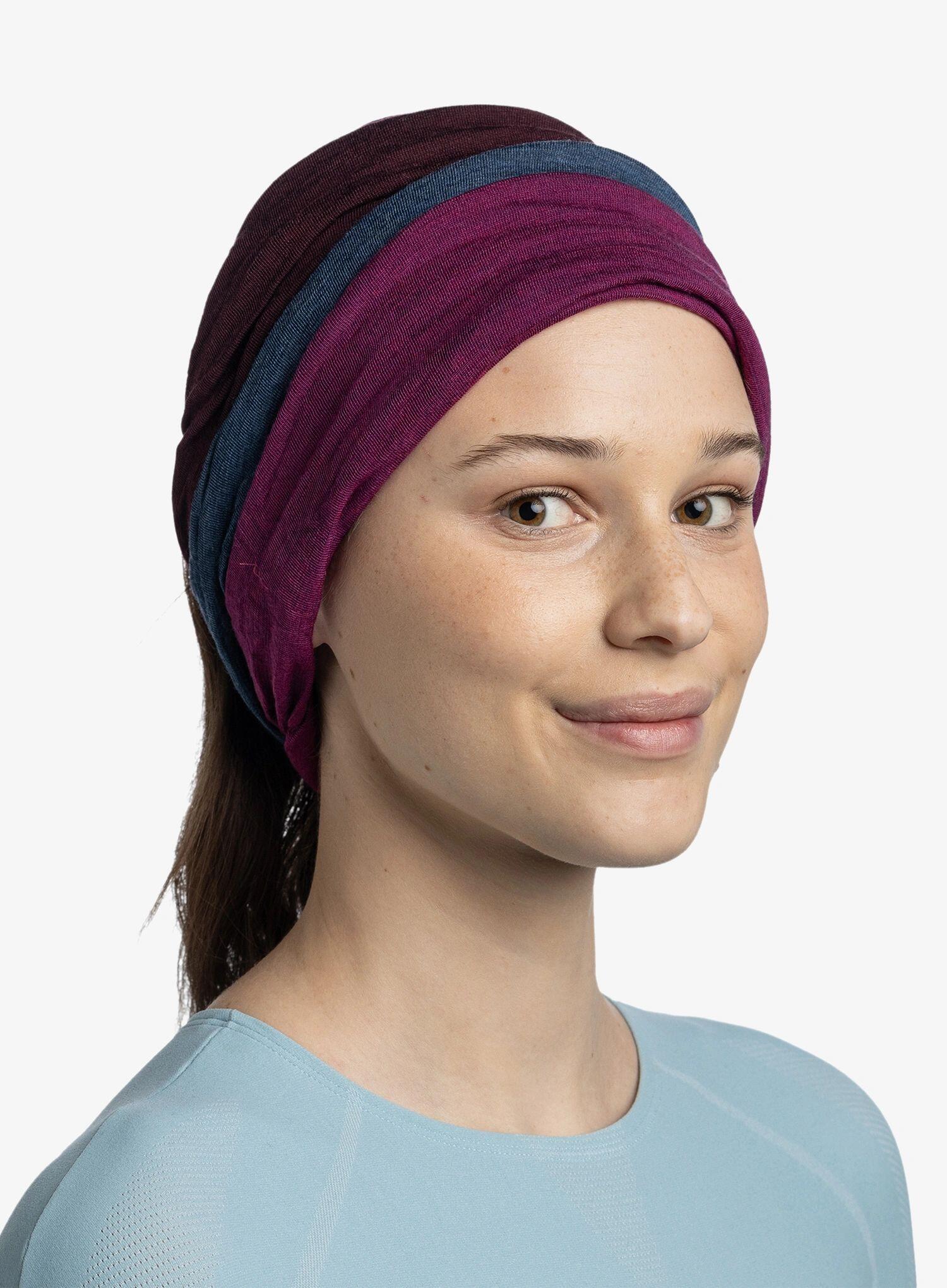 Bandana BUFF MERINO MOVE BLOCK MAGENTA 4/7