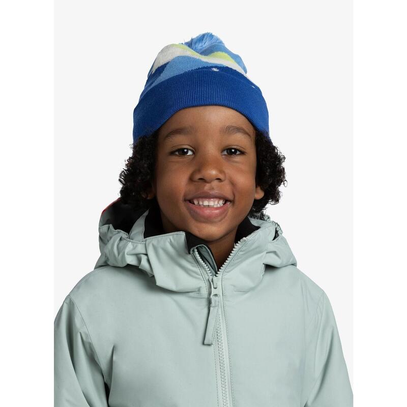 Căciulă Stam junior albastru cobalt - 93% materiale reciclate.