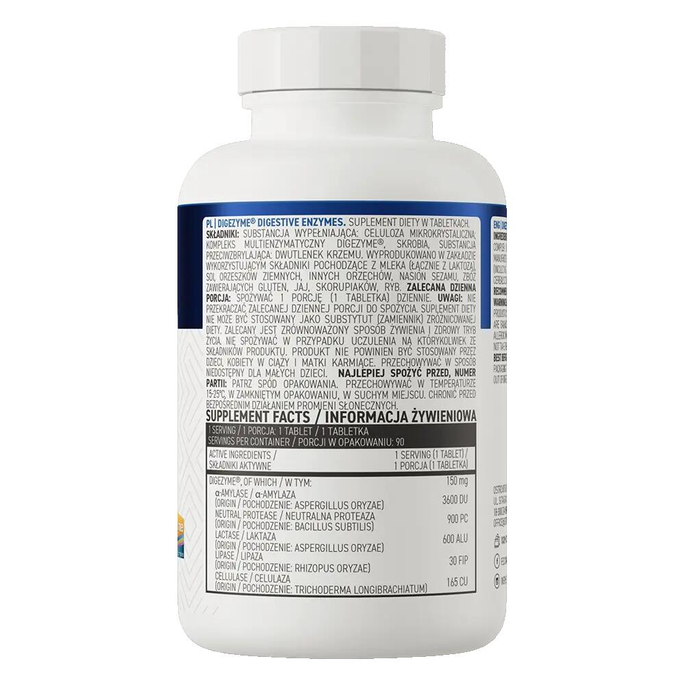 OstroVit Digezyme Enzymy Trawienne 90 tabletek 3/3
