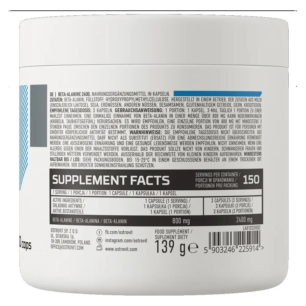 Beta-Alanine 800 - 150caps - Ostrovit 3/3