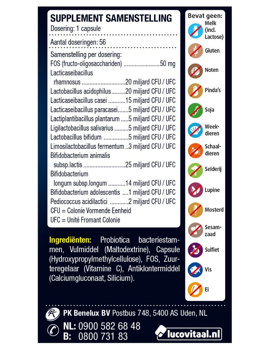 Lucovitaal Pre & Probiotica 120 miljard bacteriën 2/5