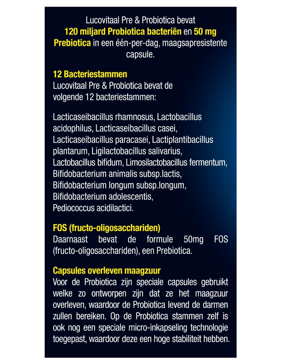 Lucovitaal Super Pre & Probiotica 120 miljard bacteriën 4/5